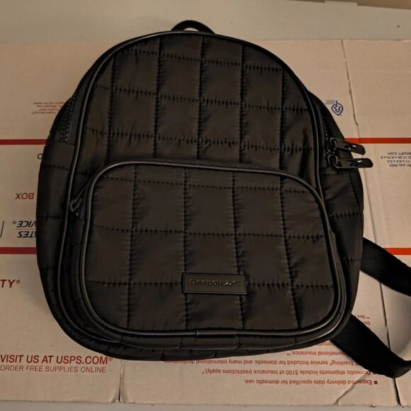 N SZ Reebok Classic Mini Backpack Casual Black Neoprene UNISEX Brand New - Picture 1 of 6